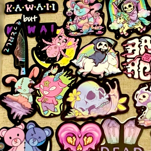 Brand New Way Cute Colorful and Black Goth Sticker Pack, Fun to Share! - Picture 3 of 4